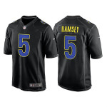 Men's Los Angeles Rams #5 Jalen Ramsey 2022 Black Game Stitched Jersey Nfl
