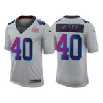 Men's Los Angeles Rams #40 Von Miller 2022 Grey Super Bowl LVI Limited Stitched Jersey Nfl