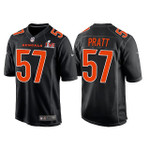 Men's Cincinnati Bengals #57 Germaine Pratt 2022 Black Super Bowl LVI Game Stitched Jersey Nfl