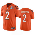 Men's Cincinnati Bengals #2 Evan Mcpherson 2022 Orange Super Bowl LVI Vapor Limited Stitched Jersey Nfl
