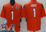 Men's Cincinnati Bengals #1 Ja'marr Chase Limited Orange 2022 Super Bowl LVI Bound Vapor Jersey Nfl