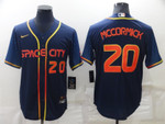 Men's Houston Astros #20 Chas Mccormick Number 2022 Navy Blue City Connect Cool Base Stitched Jersey Mlb