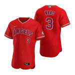 Men's Los Angeles Angels #3 Waylor Ward Red Flex Base Stitched Jersey Mlb