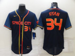 Men's Houston Astros #34 Nolan Ryan 2022 Navy City Connect Flex Base Stitched Baseball Jersey Mlb