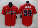 Men's Atlanta Braves #54 Max Fried Red Stitched MLB Cool Base Nike Jersey Mlb