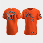 Men's Houston Astros #20 Chas Mccormick Orange 60Th Anniversary Flex Base Stitched Baseball Jersey Mlb