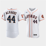 Men's Houston Astros #44 Yordan Alvarez White 60Th Anniversary Flex Base Stitched Baseball Jersey Mlb