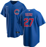 Men's Chicago Cubs #27 Seiya Suzuki Royal Cool Base Stitched Baseball Jersey Mlb