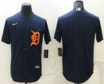 Men's Detroit Tigers Blank Navy Blue Stitched Cool Base Nike Jersey Mlb
