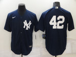 Men's New York Yankees #42 Mariano Rivera No Name Navy Blue Stitched MLB Cool Base Nike Jersey Mlb