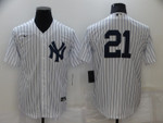 Men's New York Yankees #21 Paul Oneill White Stitched MLB Nike Cool Base Jersey Mlb