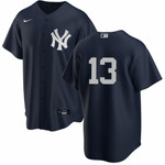 New York Yankees #13 Joey Gallo Men's Nike Black Alternate MLB Jersey - No Name Mlb