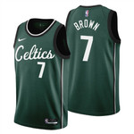 Men's Boston Celtics #7 Jaylen Brown 2022-23 Green City Edition Stitched Jersey Nba