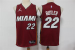 Men's Miami Heat #22 Jimmy Butler Red Jordan 75Th Anniversary Diamond 2021 Stitched Jersey Nba