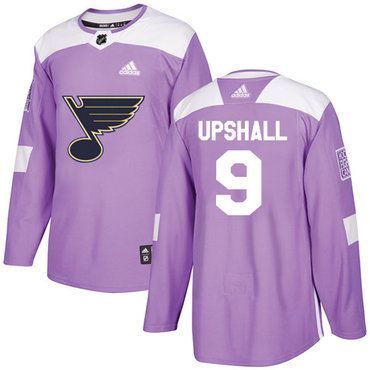 Adidas Blues #9 Scottie Upshall Purple Authentic Fights Cancer Stitched Nhl Jersey Nhl