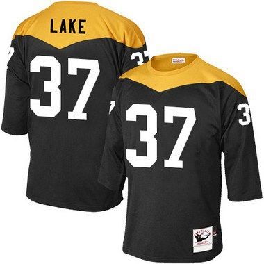Men's Pittsburgh Steelers #37 Carnell Lake Black Retired Player 1967 Home Throwback Nfl Jersey Nfl