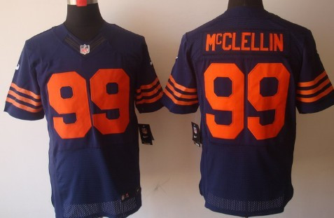 Nike Chicago Bears #99 Shea Mcclellin Blue With Orange Elite Jersey Nfl