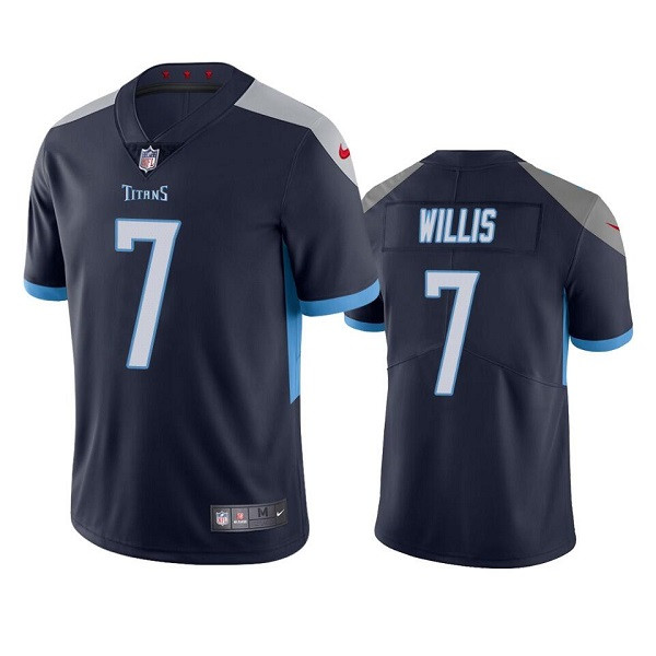 Men's Tennessee Titans #7 Malik Willis Navy Vapor Untouchable Stitched Jersey Nfl