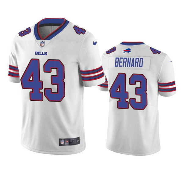 Men's Buffalo Bills #43 Terrel Bernard White Vapor Untouchable Limited Stitched Jersey Nfl