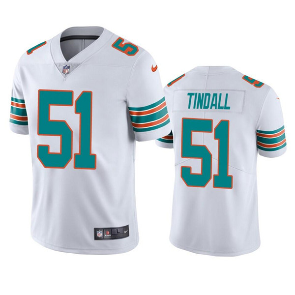 Men's Miami Dolphins #51 Channing Tindall White Color Rush Limited Stitched Football Jersey Nfl