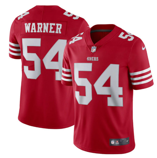 Men's San Francisco 49Ers #54 Fred Warner 2022 New Scarlet Vapor Untouchable Limited Stitched Football Jersey Nfl