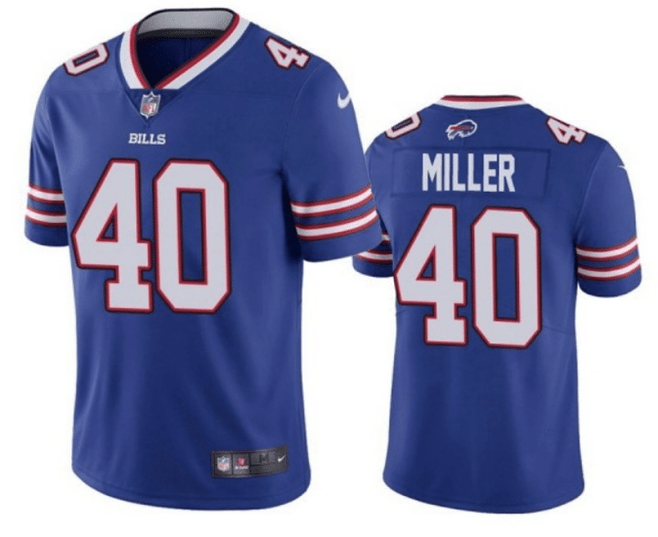 Men's Buffalo Bills #40 Von Miller Royal Vapor Untouchable Limited Stitched Jersey Nfl