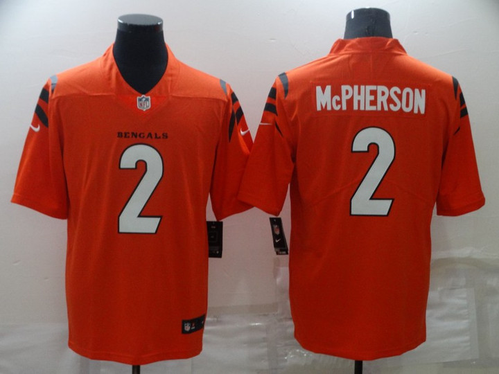 Men's Cincinnati Bengals #2 Evan Mcpherson NEW Orange 2021 Vapor Untouchable Stitched NFL Nike Limited Jersey Nfl