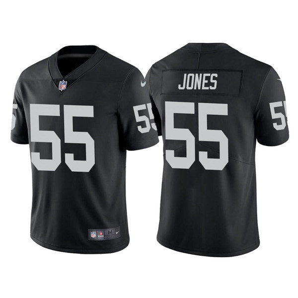 Men's Las Vegas Raiders #55 Chandler Jones Black Vapor Limited Stitched Jersey Nfl