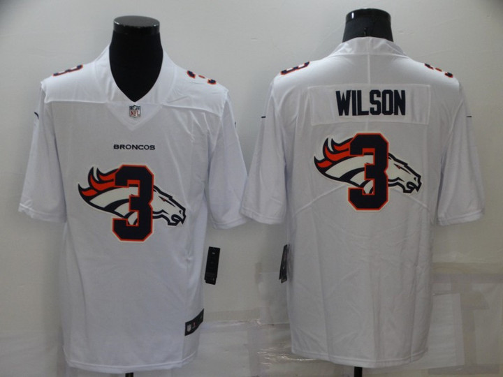 Men's Denver Broncos #3 Russell Wilson White 2020 Shadow Logo Vapor Untouchable Stitched NFL Nike Limited Jersey Nfl