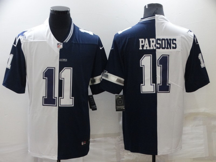 Men's Dallas Cowboys #11 Micah Parsons White Blue Two Tone 2021 Vapor Untouchable Stitched NFL Nike Limited Jersey Nfl