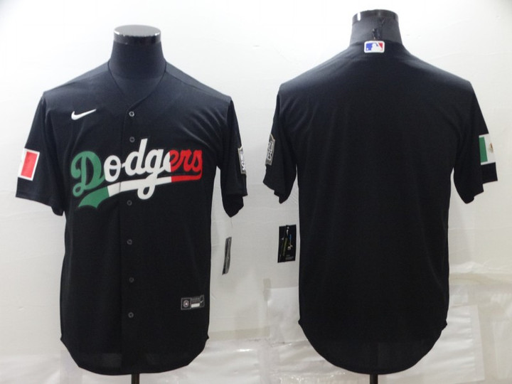 Men's Los Angeles Dodgers Blank Black Mexico 2020 World Series Cool Base Nike Jersey Mlb