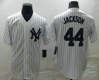Men's New York Yankees #44 Reggie Jackson White Throwback Stitched MLB Cool Base Nike Jersey Mlb