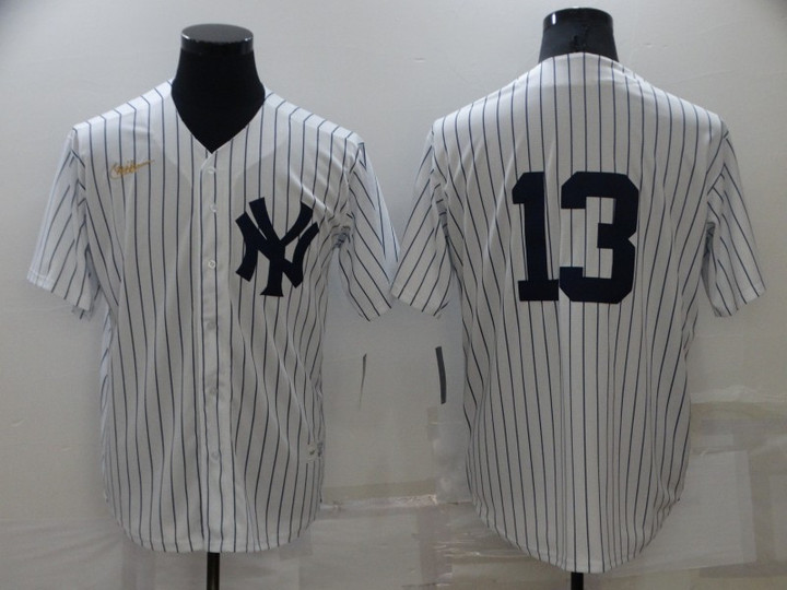 Men's New York Yankees #13 Joey Gallo No Name White Throwback Stitched MLB Cool Base Nike Jersey Mlb