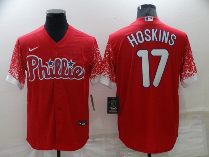 Men's Philadelphia Phillies #17 Rhys Hoskins White Nike Drift Fashion Cool Base Jersey Mlb