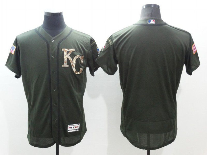 Men Kansas City Royals Blank Green Camo Elite 2022 MLB Jersey Mlb