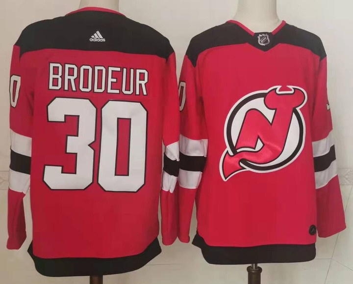 Men's New Jersey Devils #30 Martin Brodeur Red Authentic Jersey Nhl