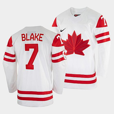 Men's Rob Blake Canada Hockey White 2022 Winter Olympic #7 Salt Lake City Jersey Nhl