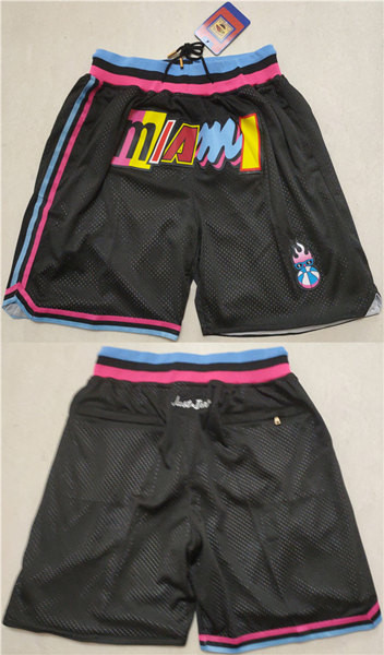 Men's Miami Heat Black Shorts (Run Small) Nba