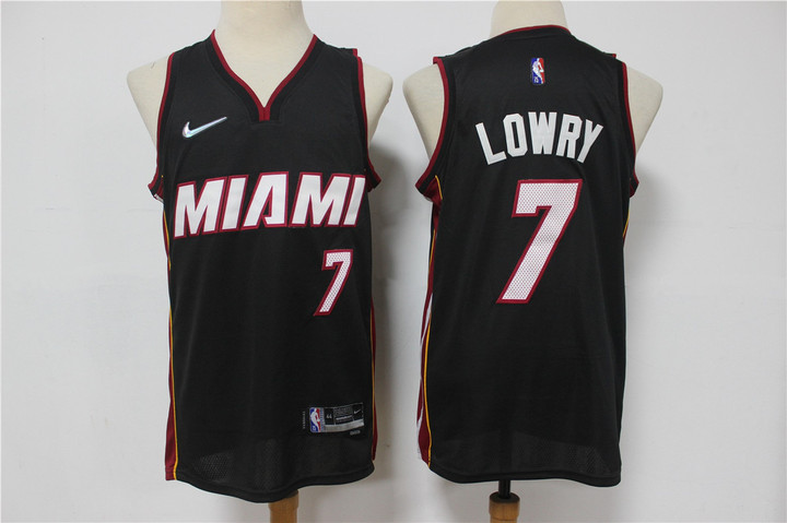 Men's Miami Heat #7 Kyle Lowry Black Nike 75Th Anniversary Diamond 2021 Stitched Jersey Nba