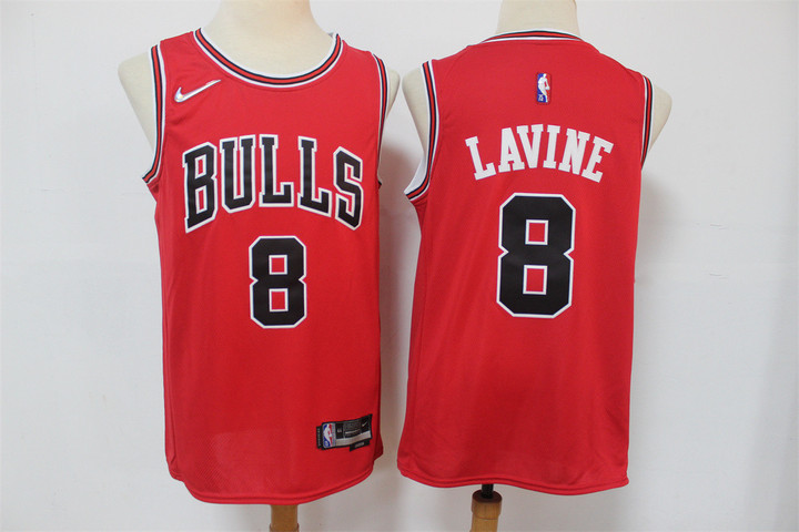 Men's Chicago Bulls #8 Zach Lavine Red Nike 75Th Anniversary Diamond 2021 Stitched Jersey Nba