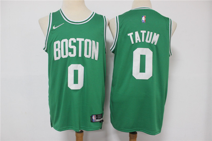 Men's Boston Celtics #0 Jayson Tatum Green 75Th Anniversary Diamond 2021 Stitched Jersey Nba