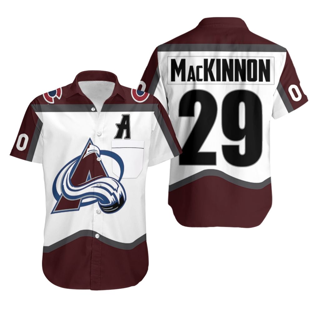 HOT Colorado Avalanche Nathan Mackinnon 29 NHL 2020 Hawaiian Shirt2