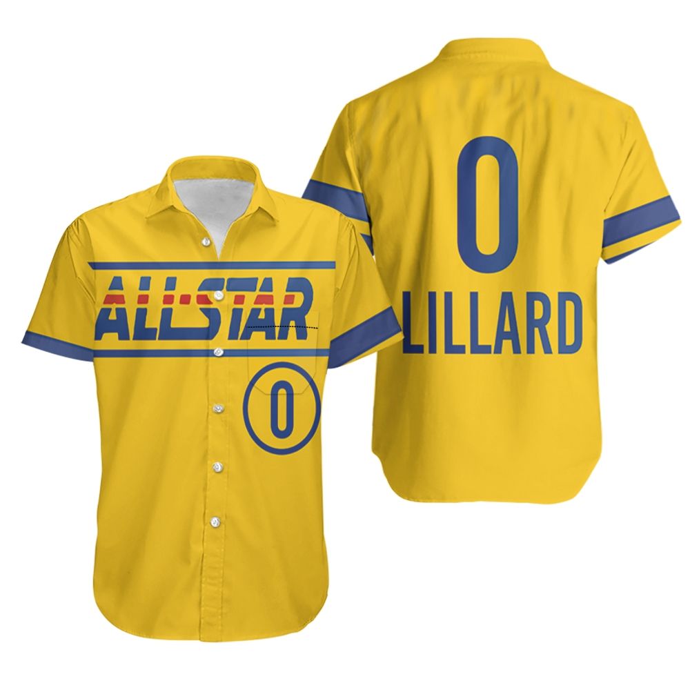 HOT Damian Lillard Blazers 2021 Allstar Western Conference Hawaiian Shirt2