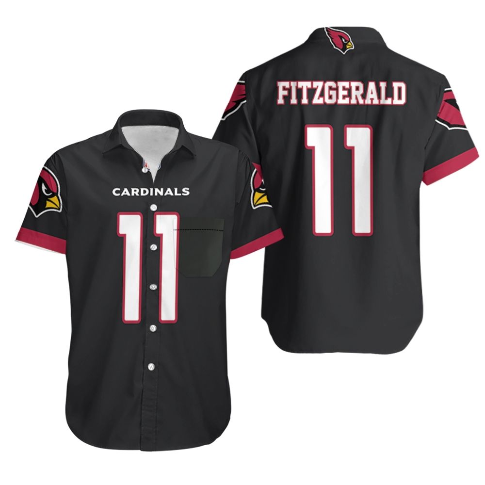 HOT Larry Fitzgerald Arizona Cardinals Alternate Game Black 2019 Hawaiian Shirt1