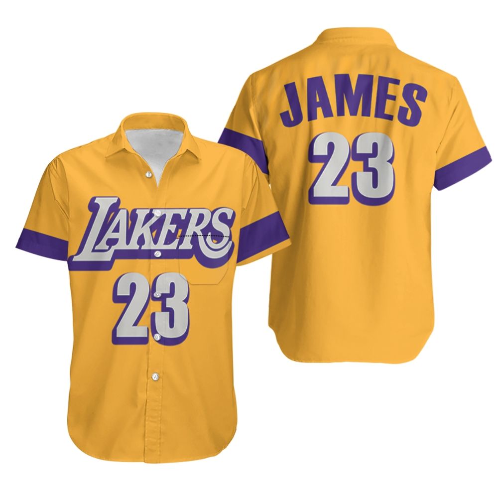 HOT Lebron James Los Angeles Lakers 2020 Finished Swingman Hawaiian Shirt2