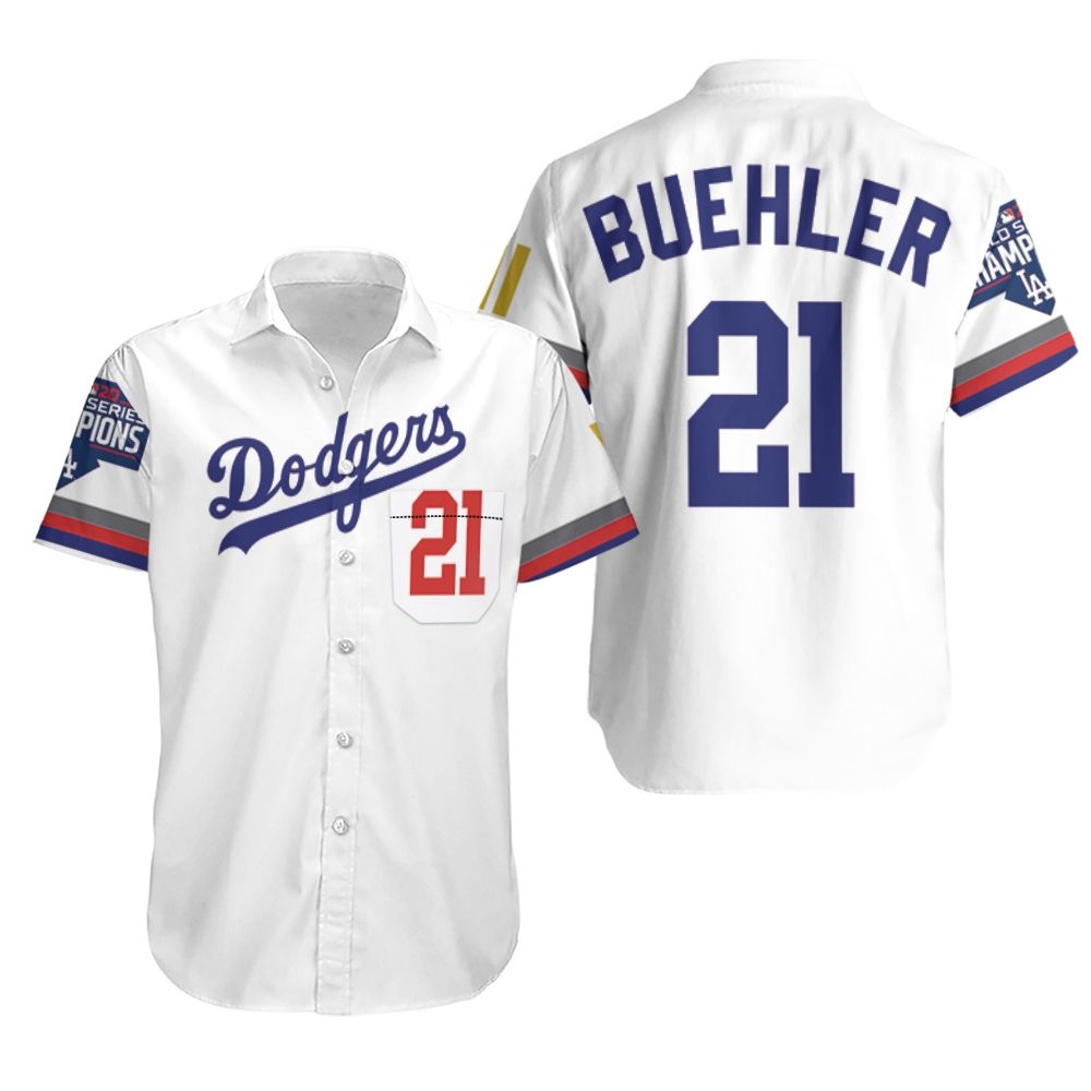 HOT Los Angeles Dodgers Buehler 21 2020 Championship Hawaiian Shirt1