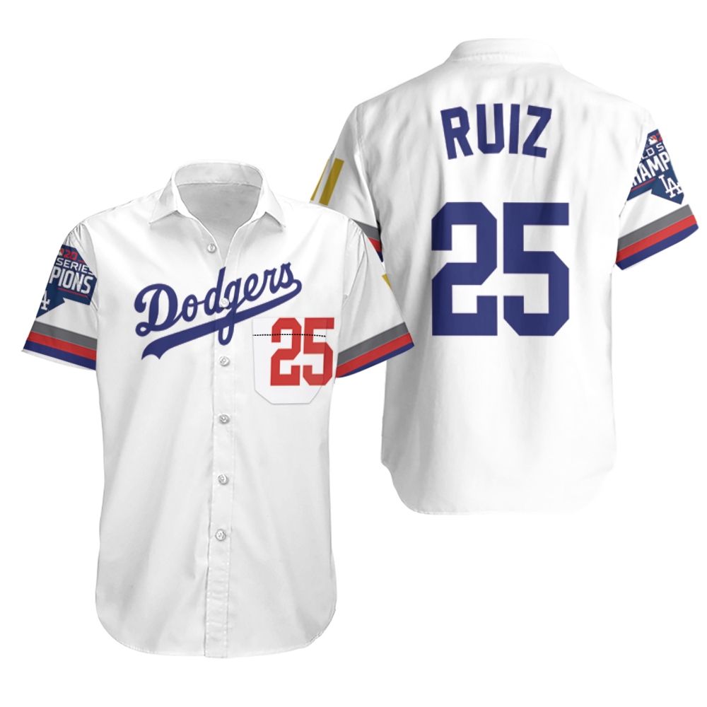 HOT Los Angeles Dodgers Ruiz 25 2020 Championship Hawaiian Shirt2