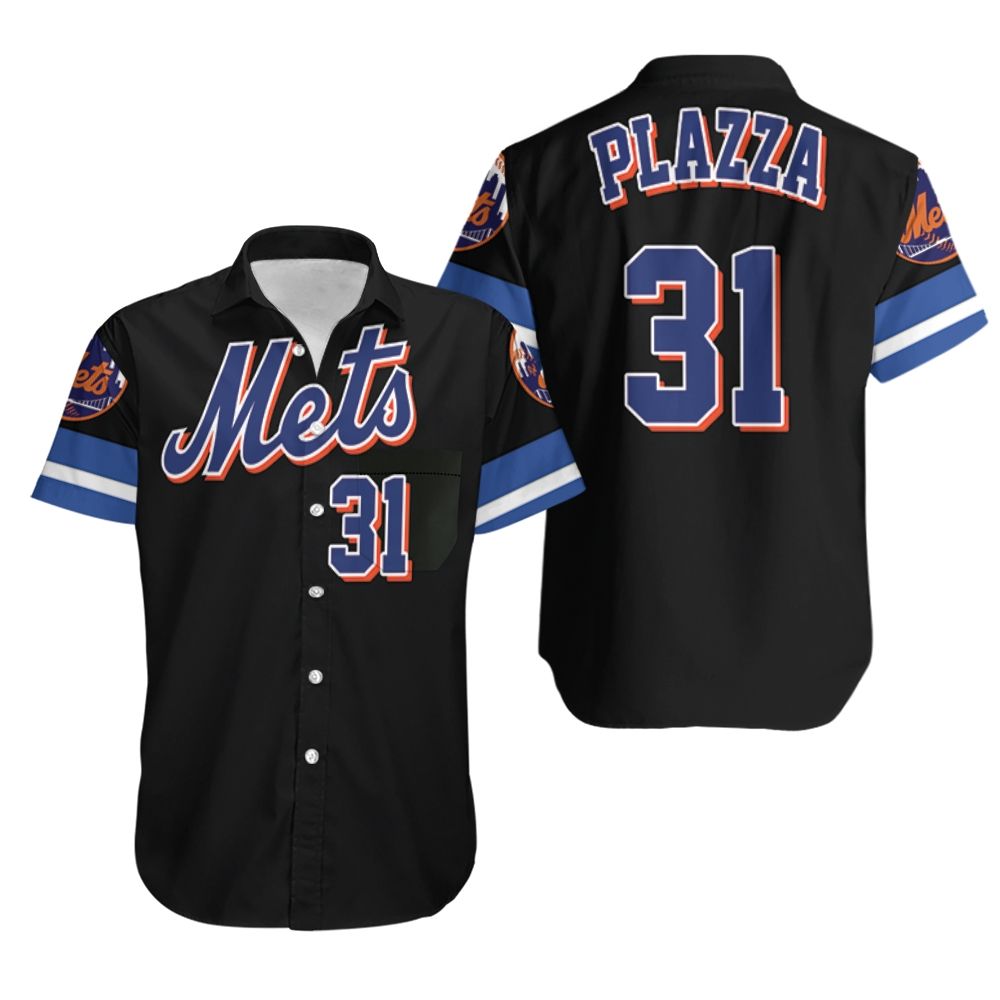 HOT Mike Piazza New York Mets Black 2019 Hawaiian Shirt2