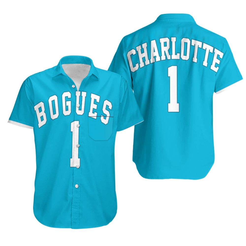 HOT Muggsy Bogues Charlotte Hornets 1992-93 Hawaiian Shirt2
