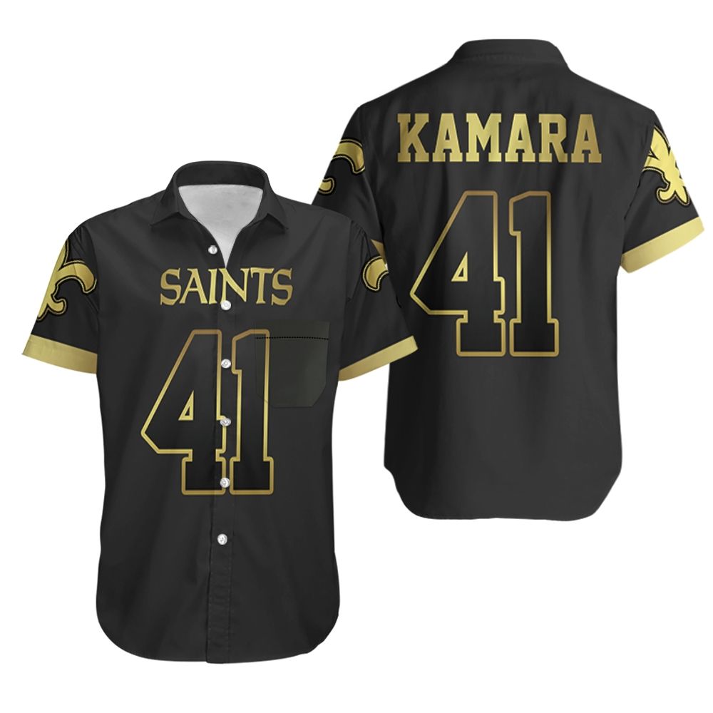 BEST NFL New Orleans Saints 41 Alvin Kamara 3D Aloha Shirt2